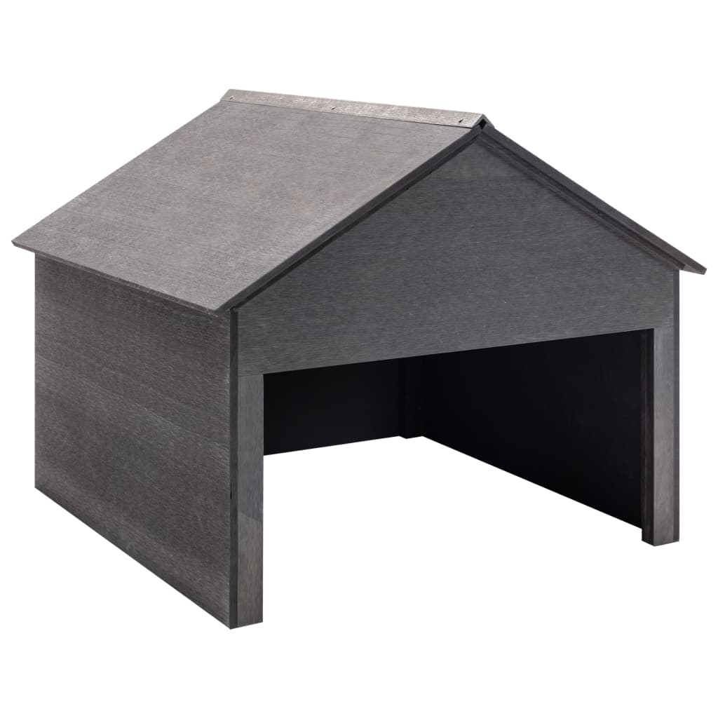 plæneklipperskur 80x80x70 cm WPC grå