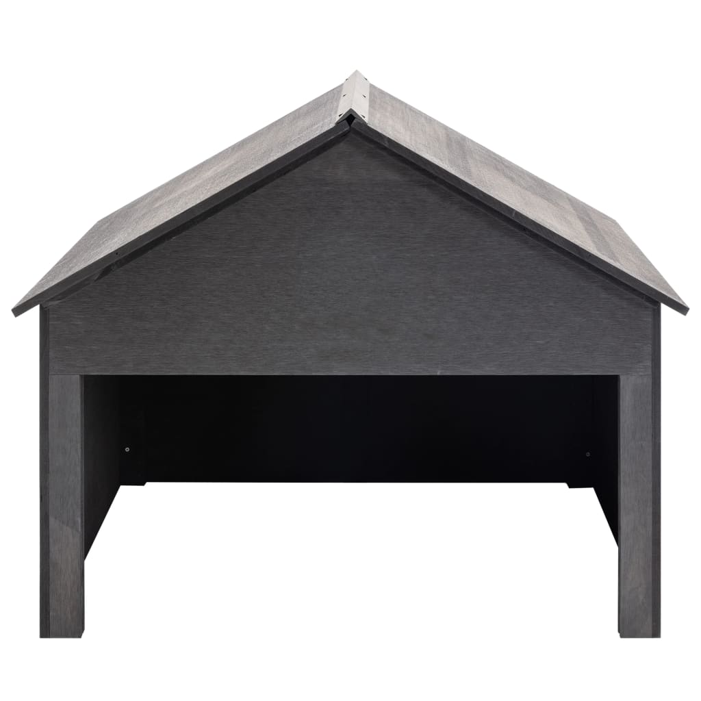 plæneklipperskur 80x80x70 cm WPC grå