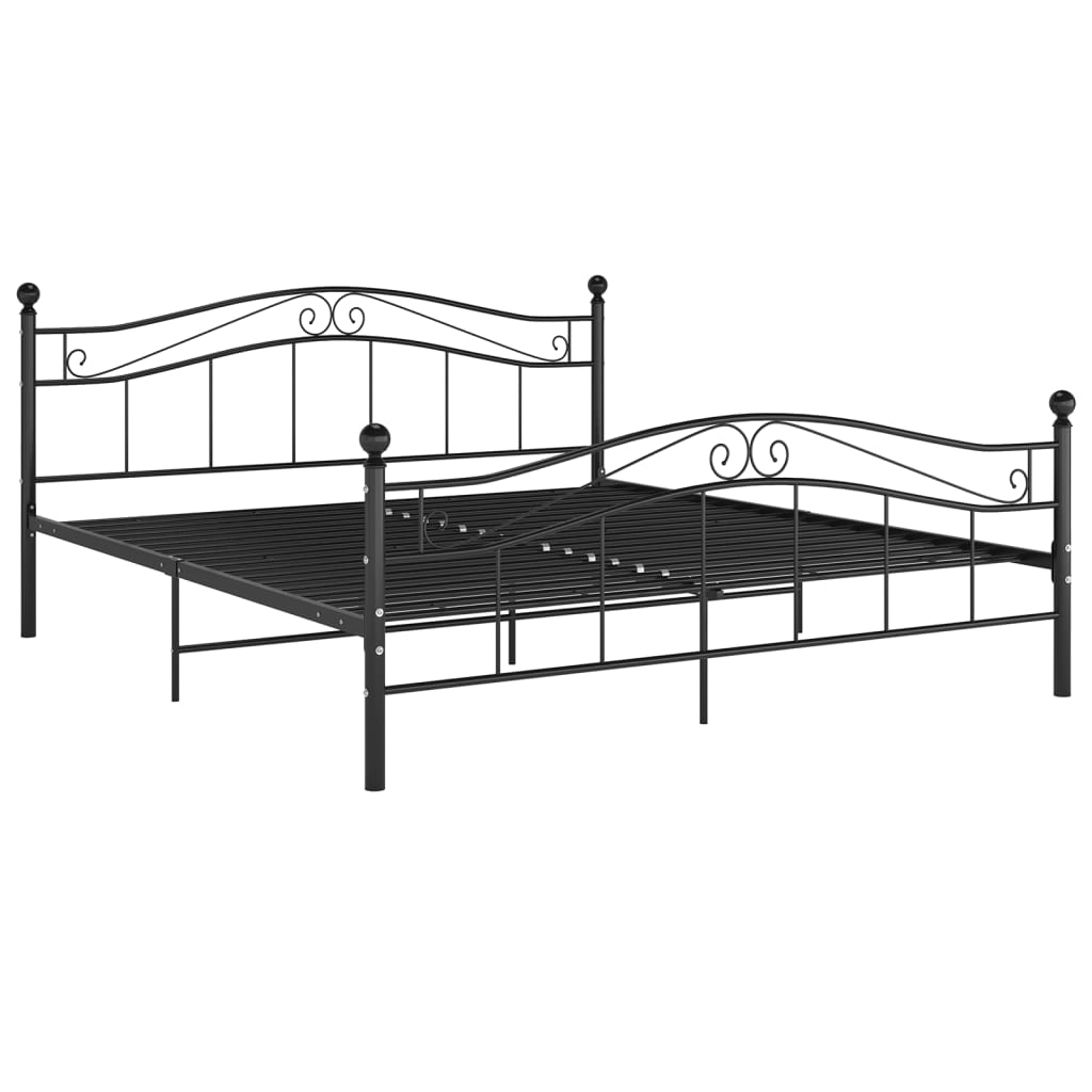 sengestel 180x200 cm metal sort