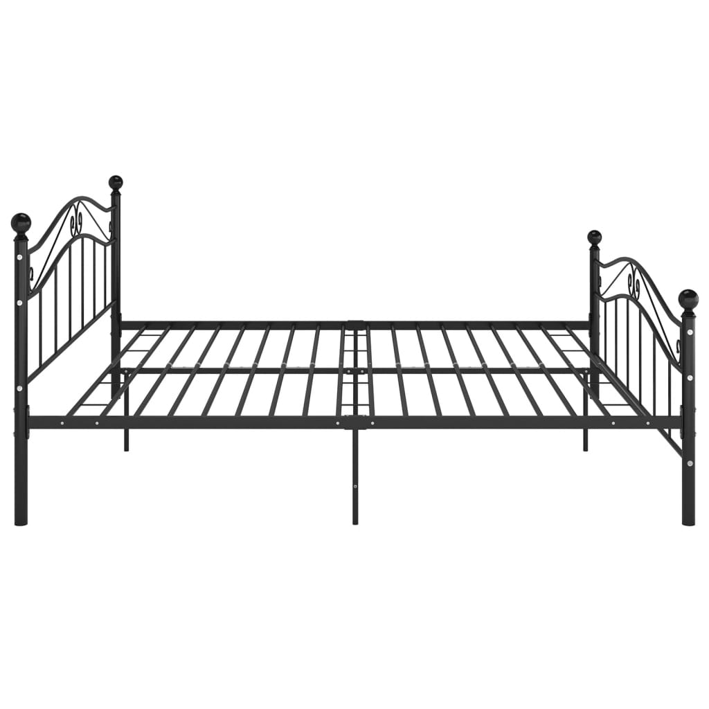 sengestel 180x200 cm metal sort