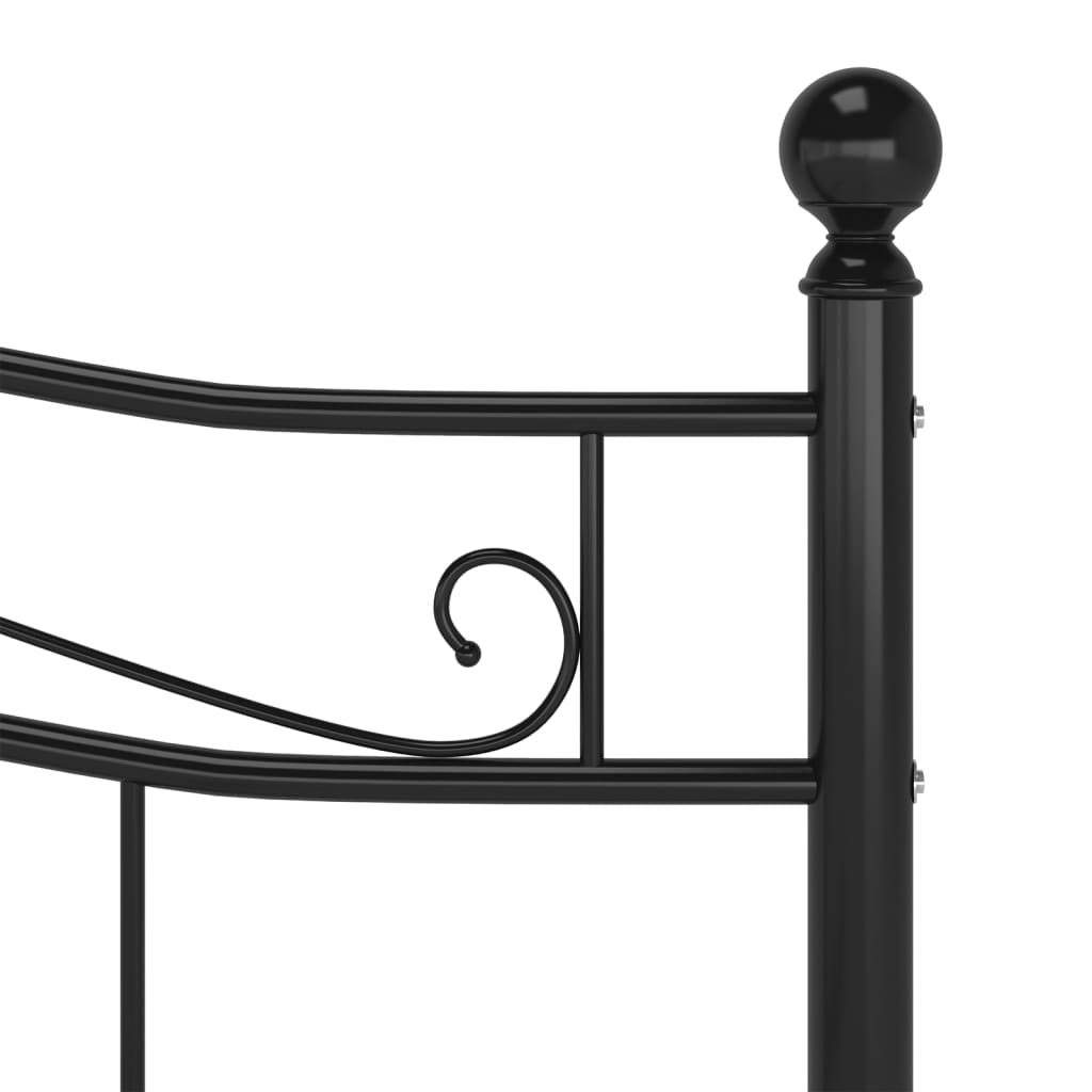 sengestel 180x200 cm metal sort