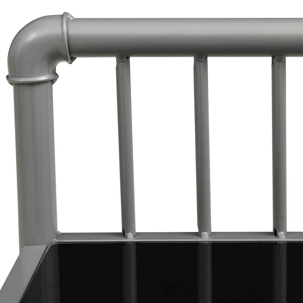 sengeskabe 2 stk. metal og glas grå og sort