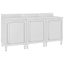 kommercielt køkkenbord med skab 180x60x96 cm rustfrit stål