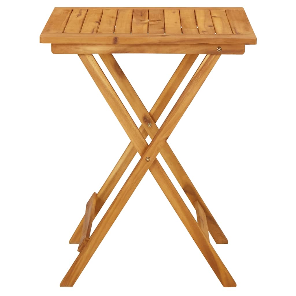 foldbart havebord 60x60x75 cm massivt akacietræ
