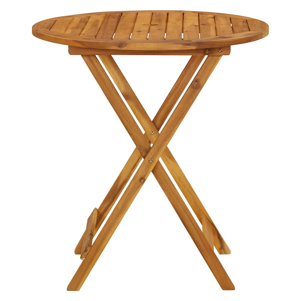 foldbart havebord 70 cm massivt akacietræ