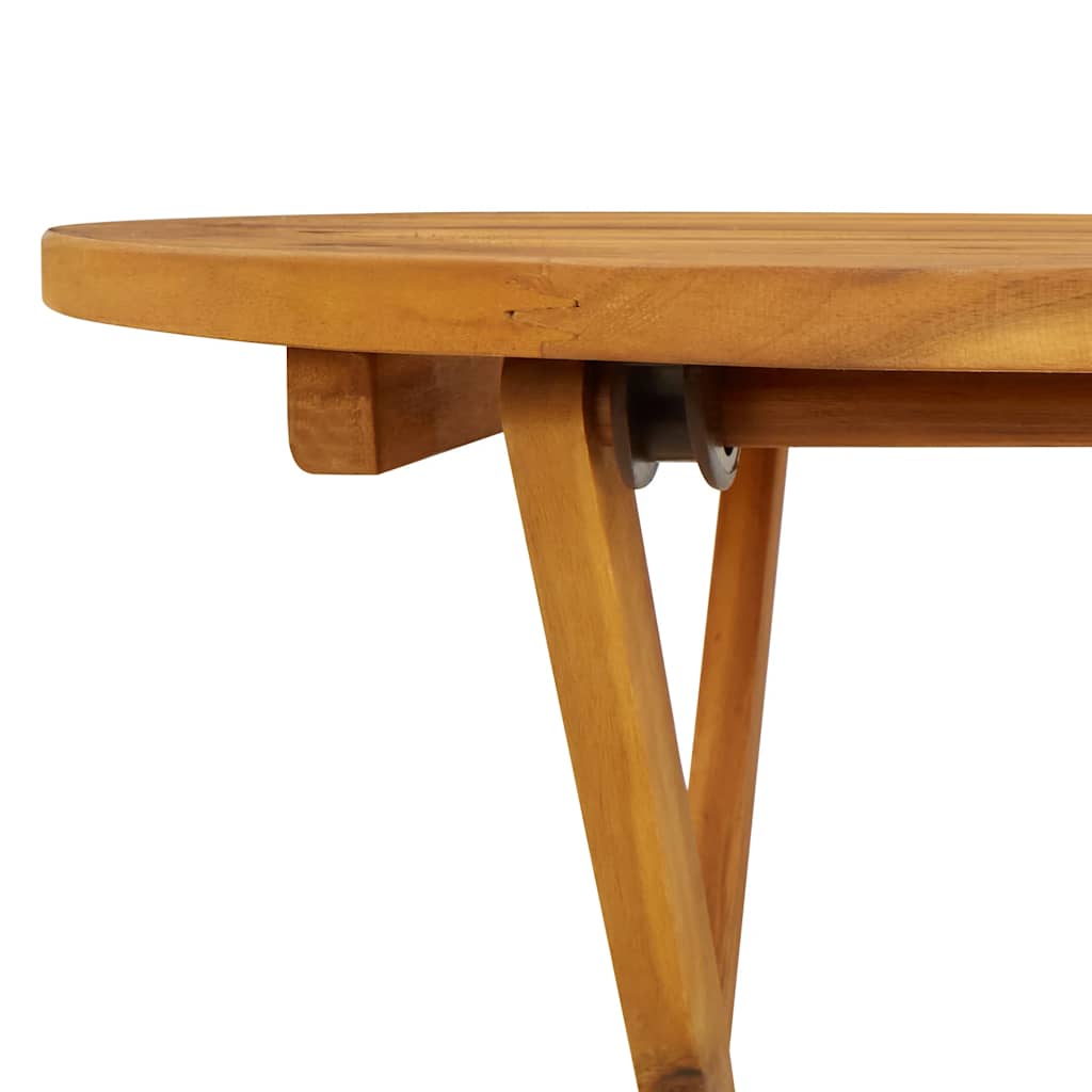 foldbart havebord 70 cm massivt akacietræ