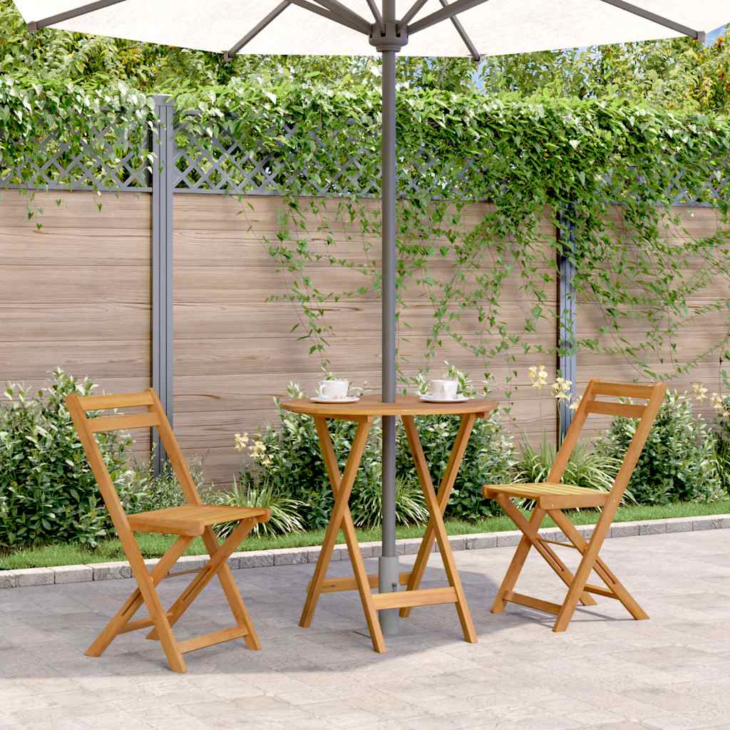 foldbart havebord 70 cm massivt akacietræ