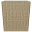 bistrosæt 3 dele polyrattan og hærdet glas beige