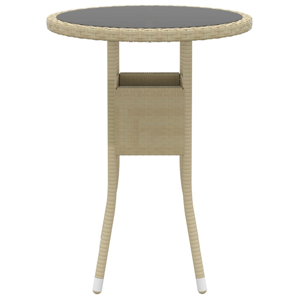 loungesæt til haven 5 dele polyrattan beige