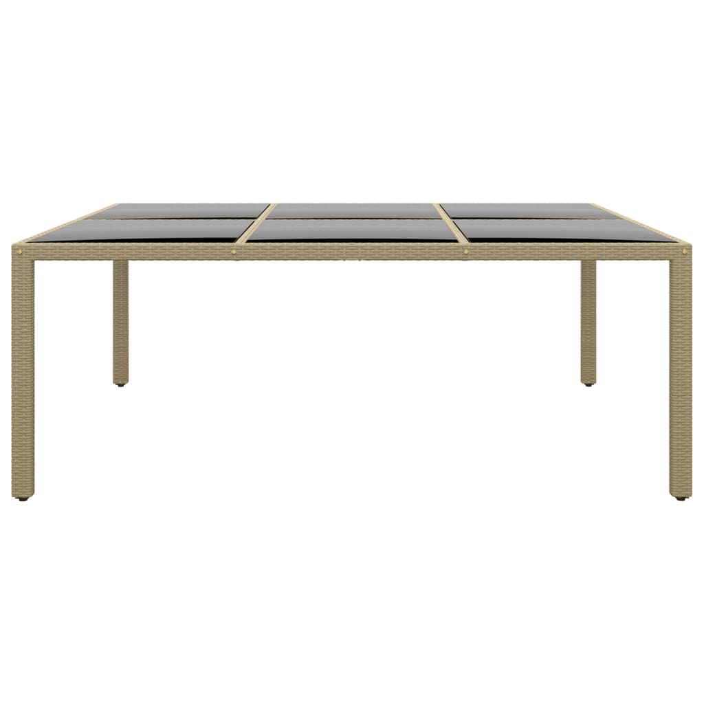 spisebordssæt til haven 11 dele polyrattan beige