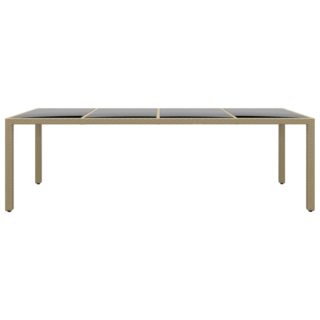 spisebordssæt til haven 11 dele polyrattan beige