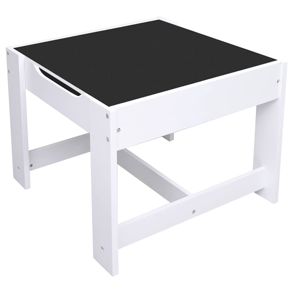 børnebord med 2 stole MDF hvid