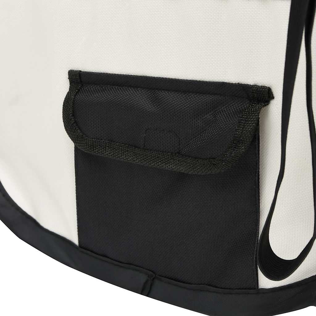 foldbar hundegård med bæretaske 110x110x58 cm sort