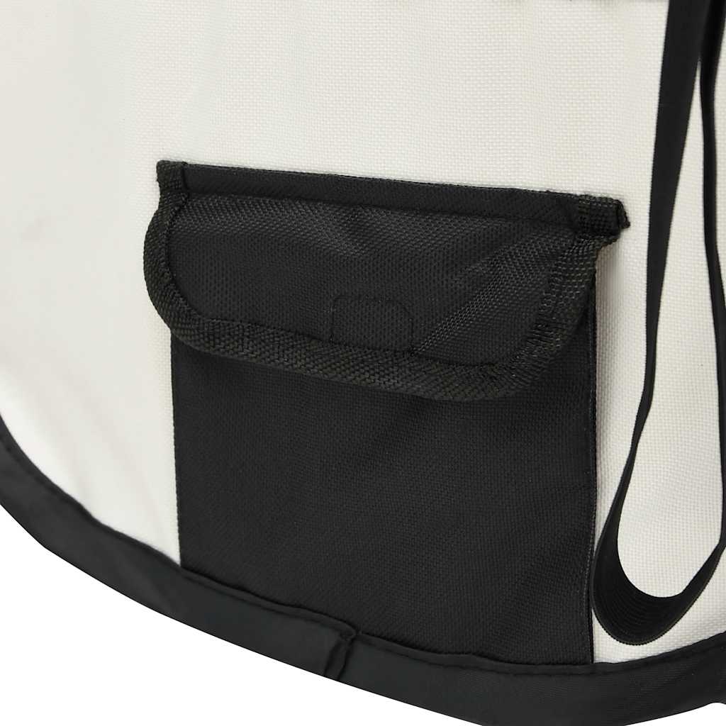 foldbar hundegård med bæretaske 125x125x61 cm sort