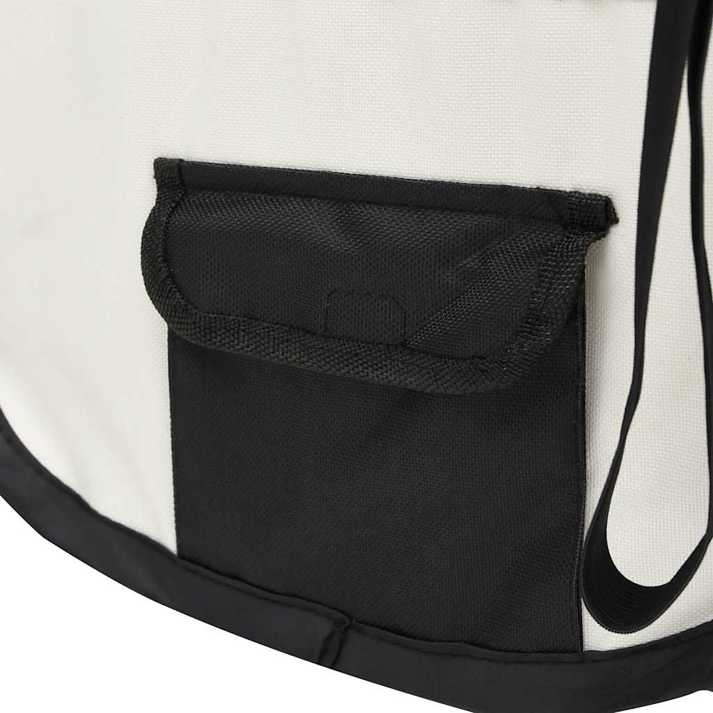 foldbar hundegård med bæretaske 145x145x61 cm sort