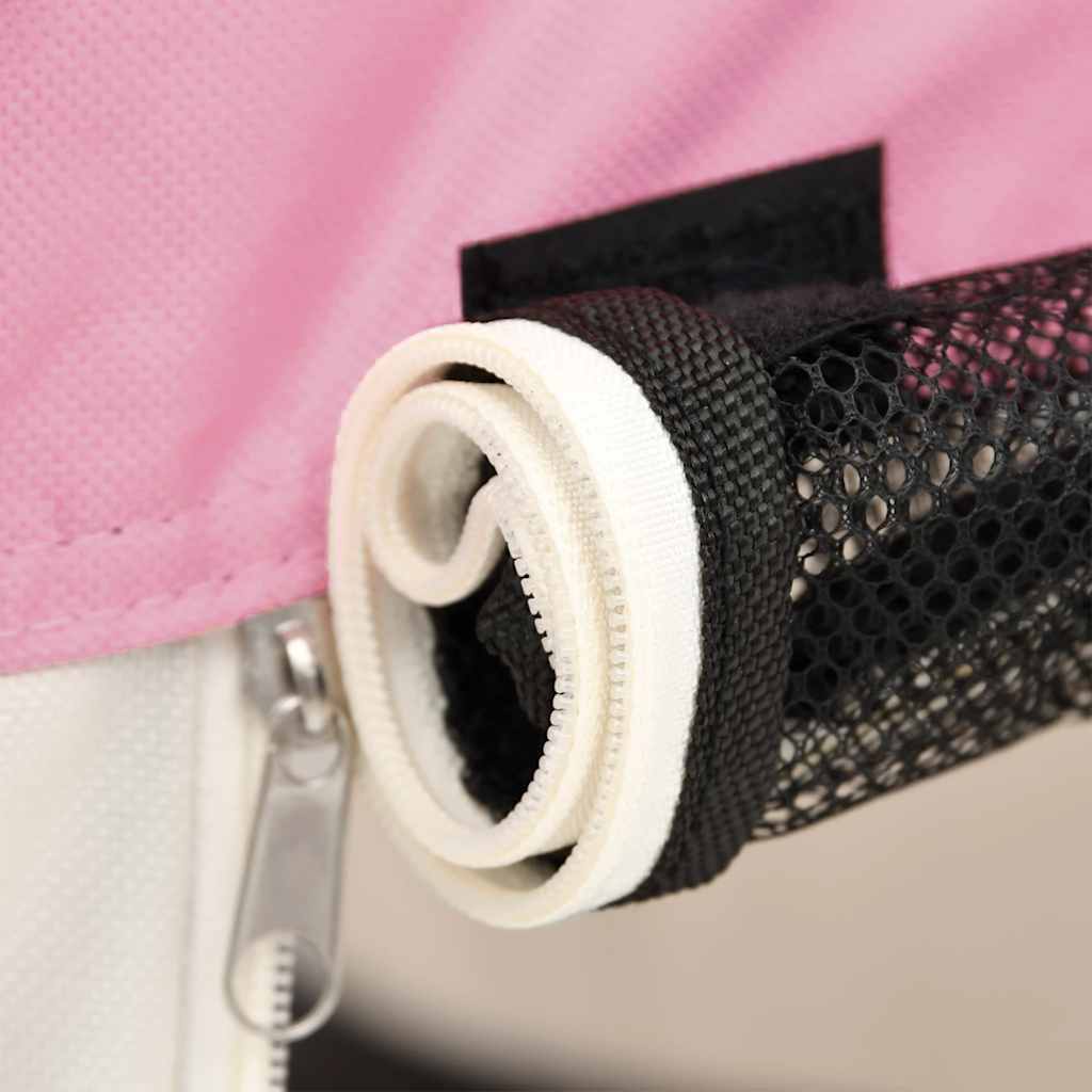 foldbar hundegård med bæretaske 90x90x58 cm pink