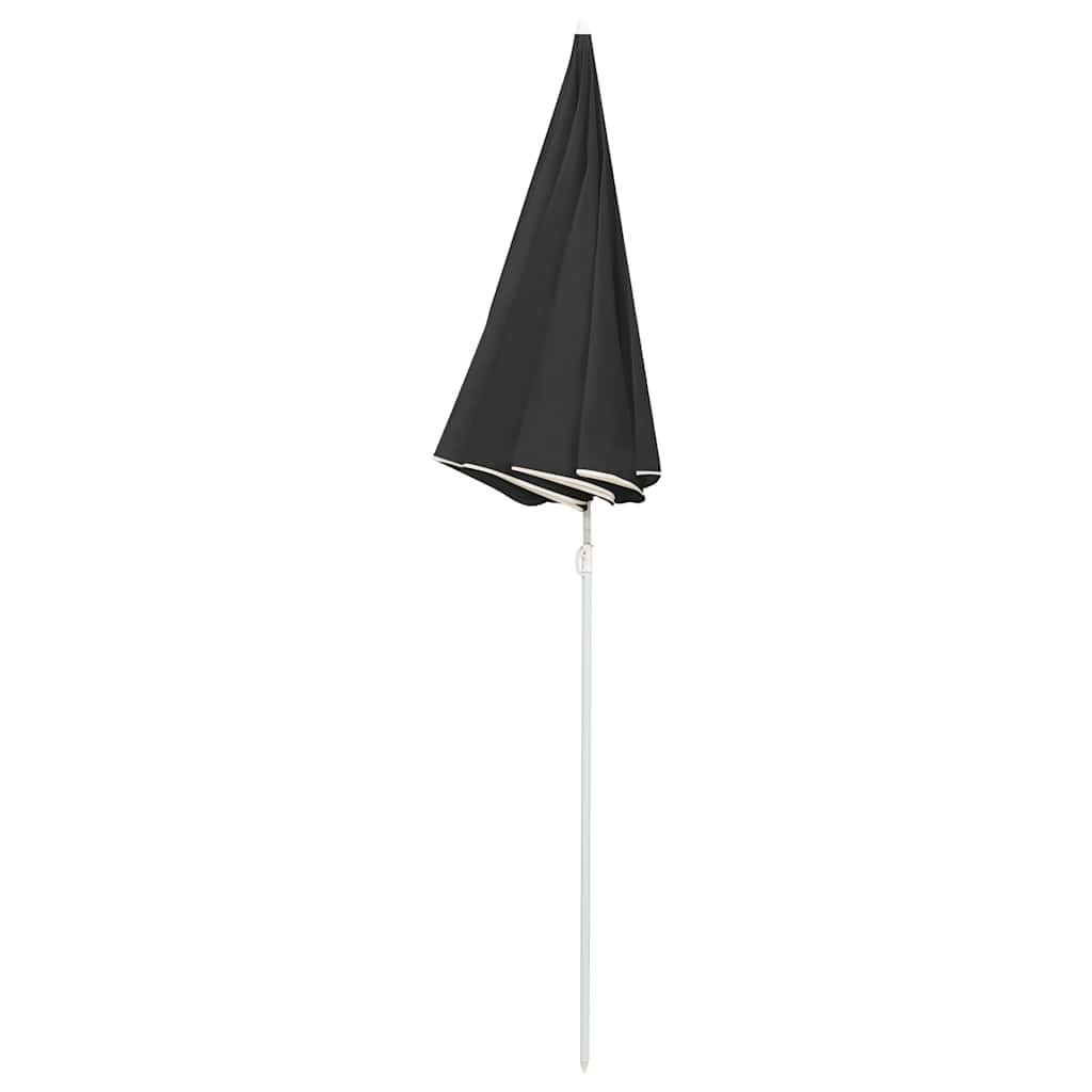 parasol 180 cm stålstang antracitgrå