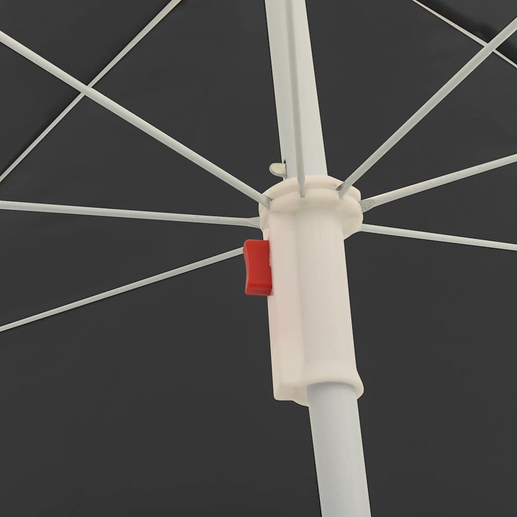 parasol 180 cm stålstang antracitgrå