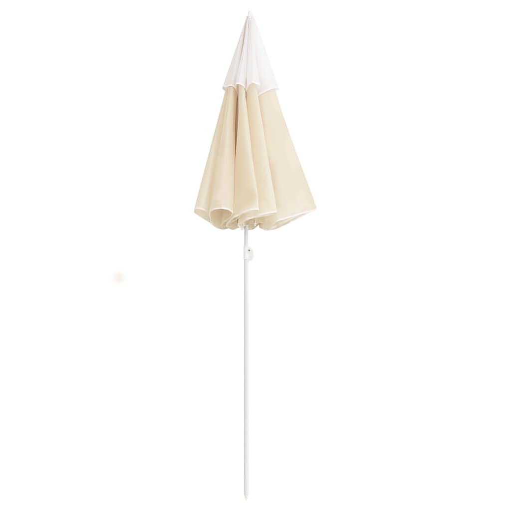 parasol 180 cm stålstang sandfarvet