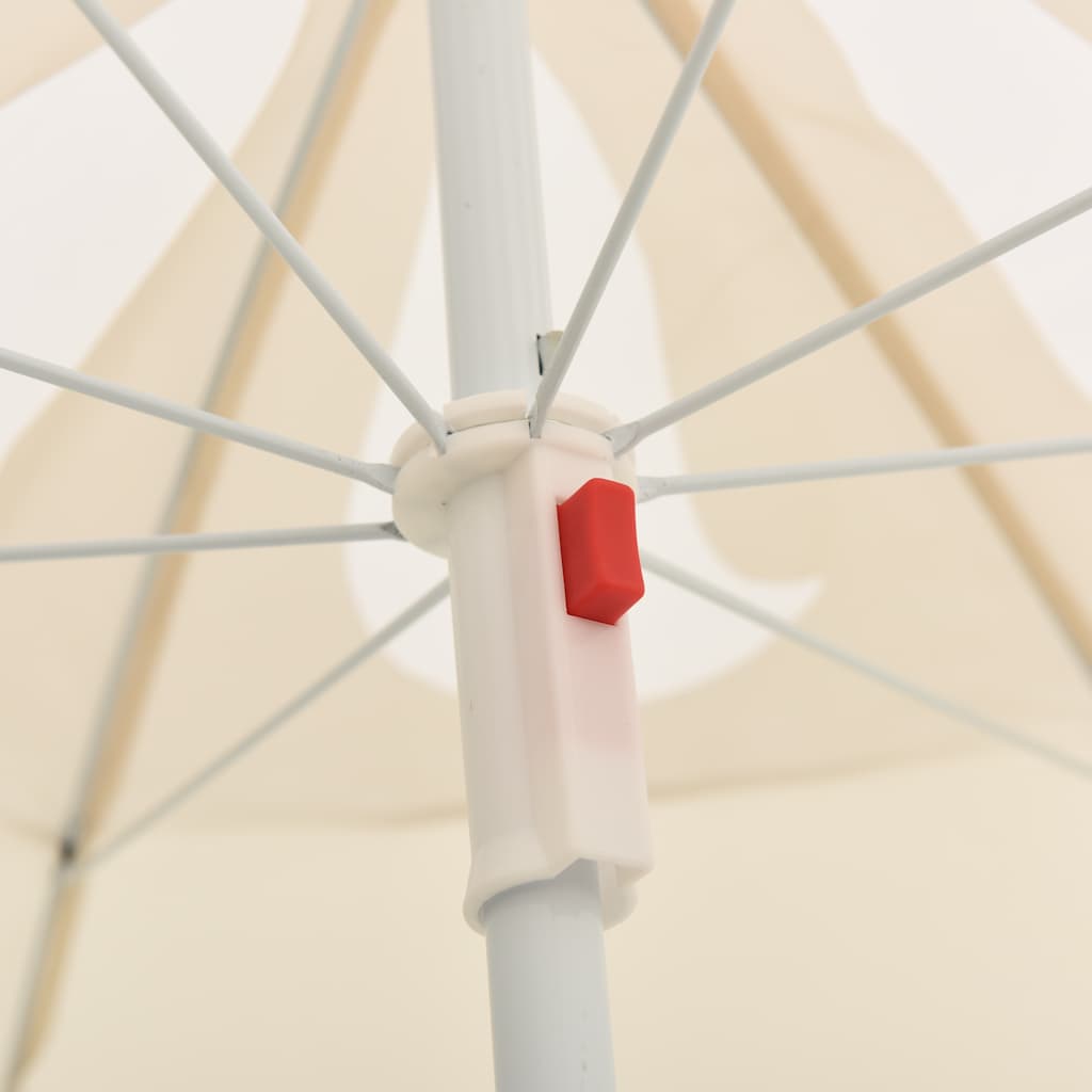 parasol 180 cm stålstang sandfarvet