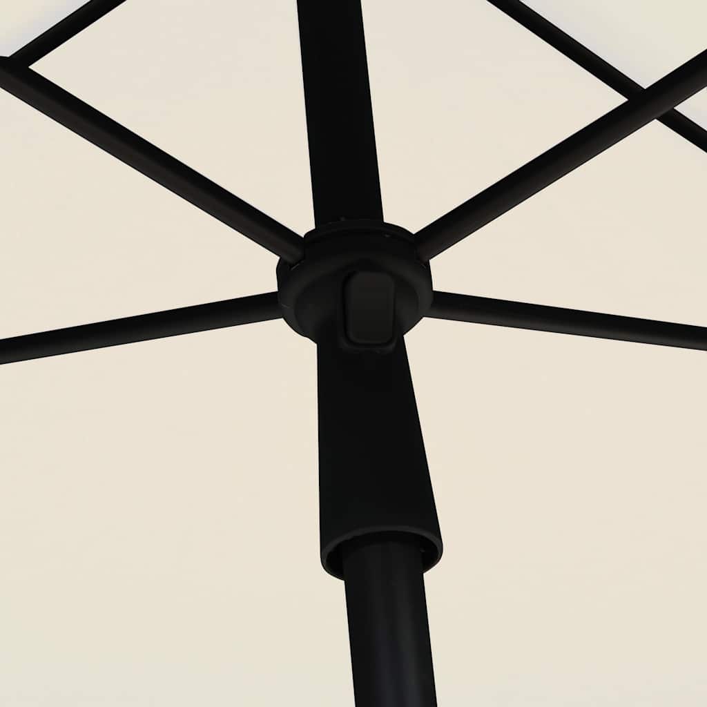 parasol med stang 210x140 cm sandfarvet