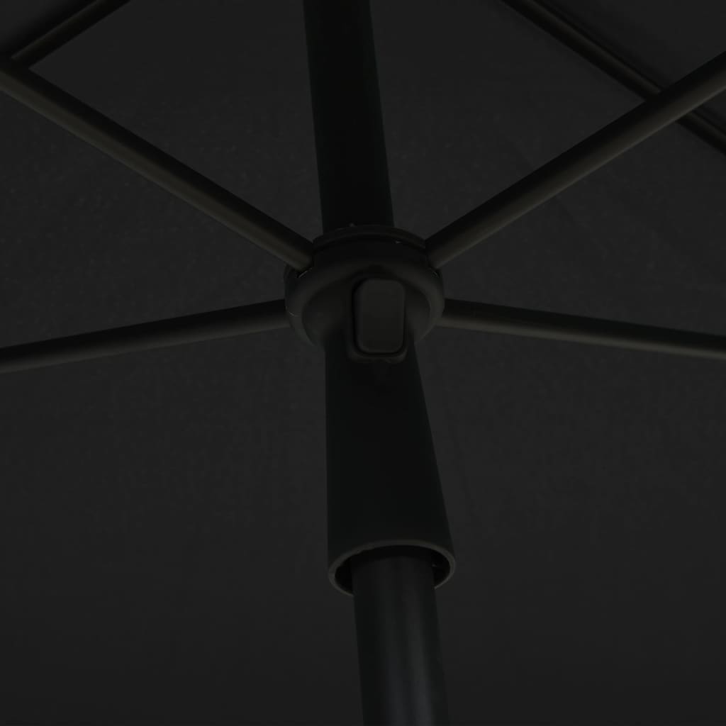 parasol med stang 210x140 cm antracitgrå