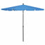 parasol med stang 210x140 cm azurblå