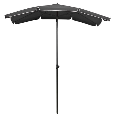 parasol med stang 200x130 cm antracitgrå