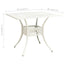 havebord 90x90x73 cm støbt aluminium hvid