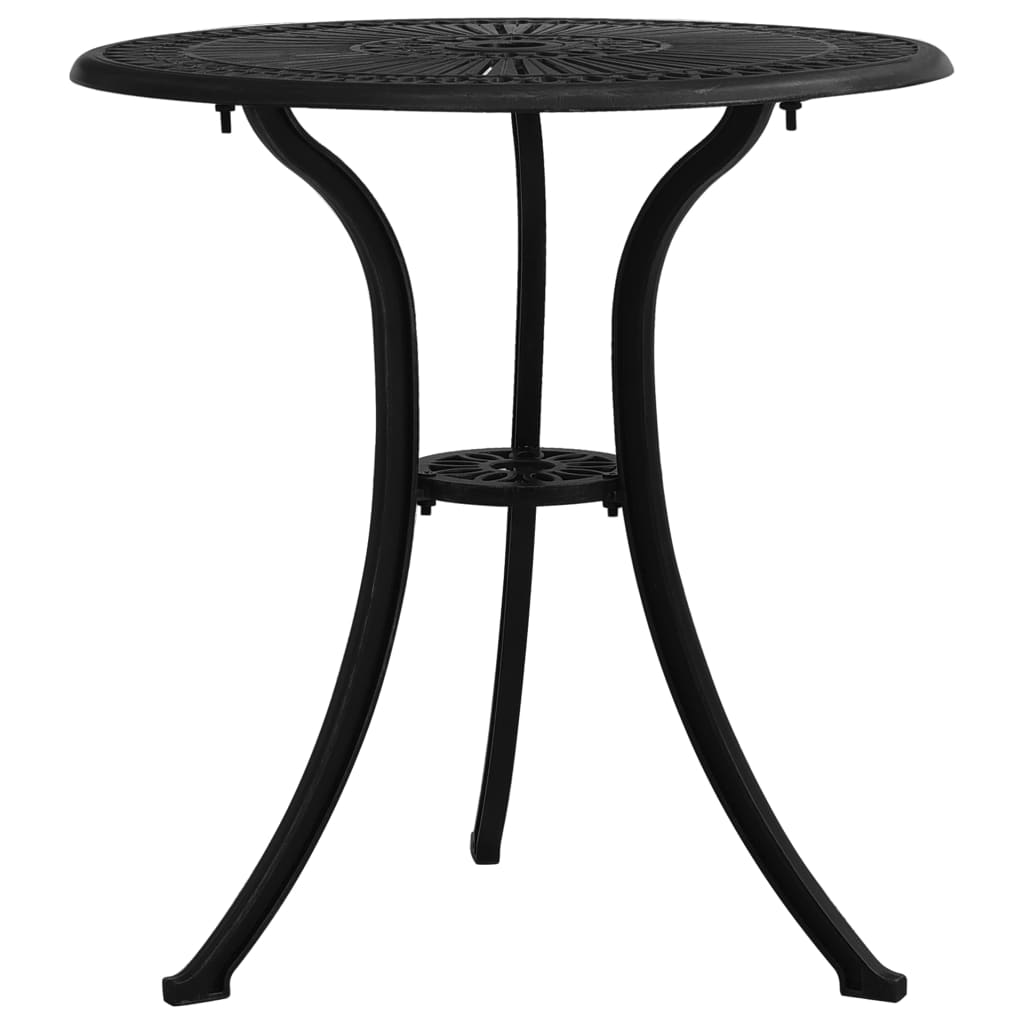 bistrosæt 3 dele støbt aluminium sort