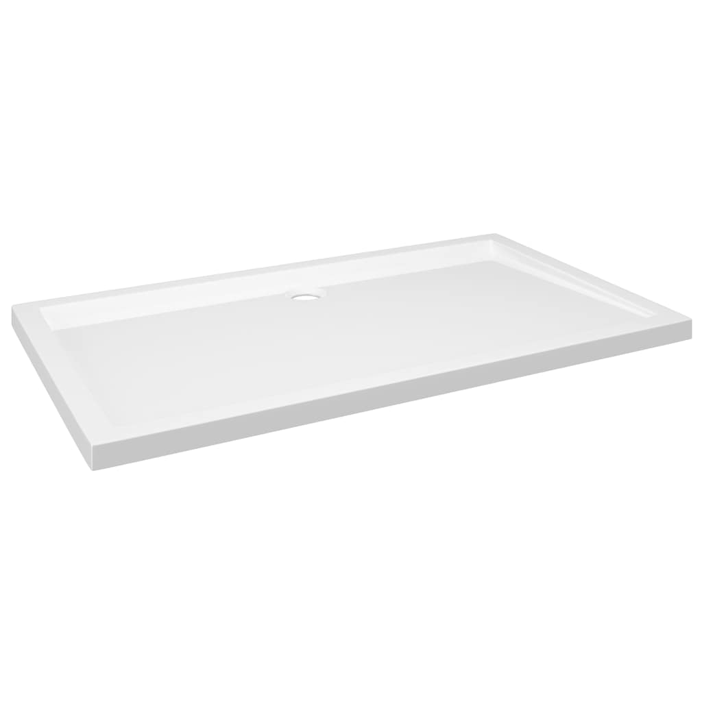 brusekar 70x120 cm ABS rektangulært hvid