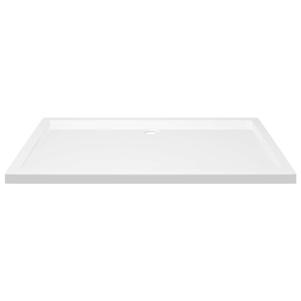 brusekar 70x120 cm ABS rektangulært hvid
