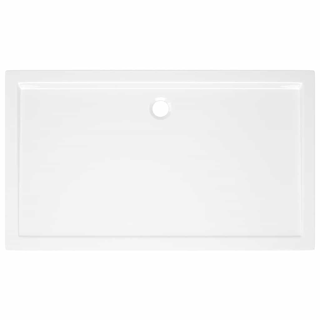 brusekar 70x120 cm ABS rektangulært hvid
