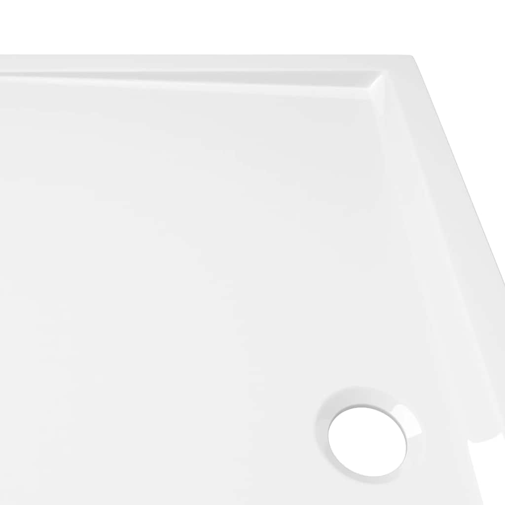 brusekar 70x120 cm ABS rektangulært hvid