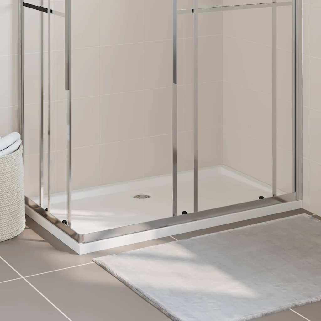 brusekar 70x120 cm ABS rektangulært hvid