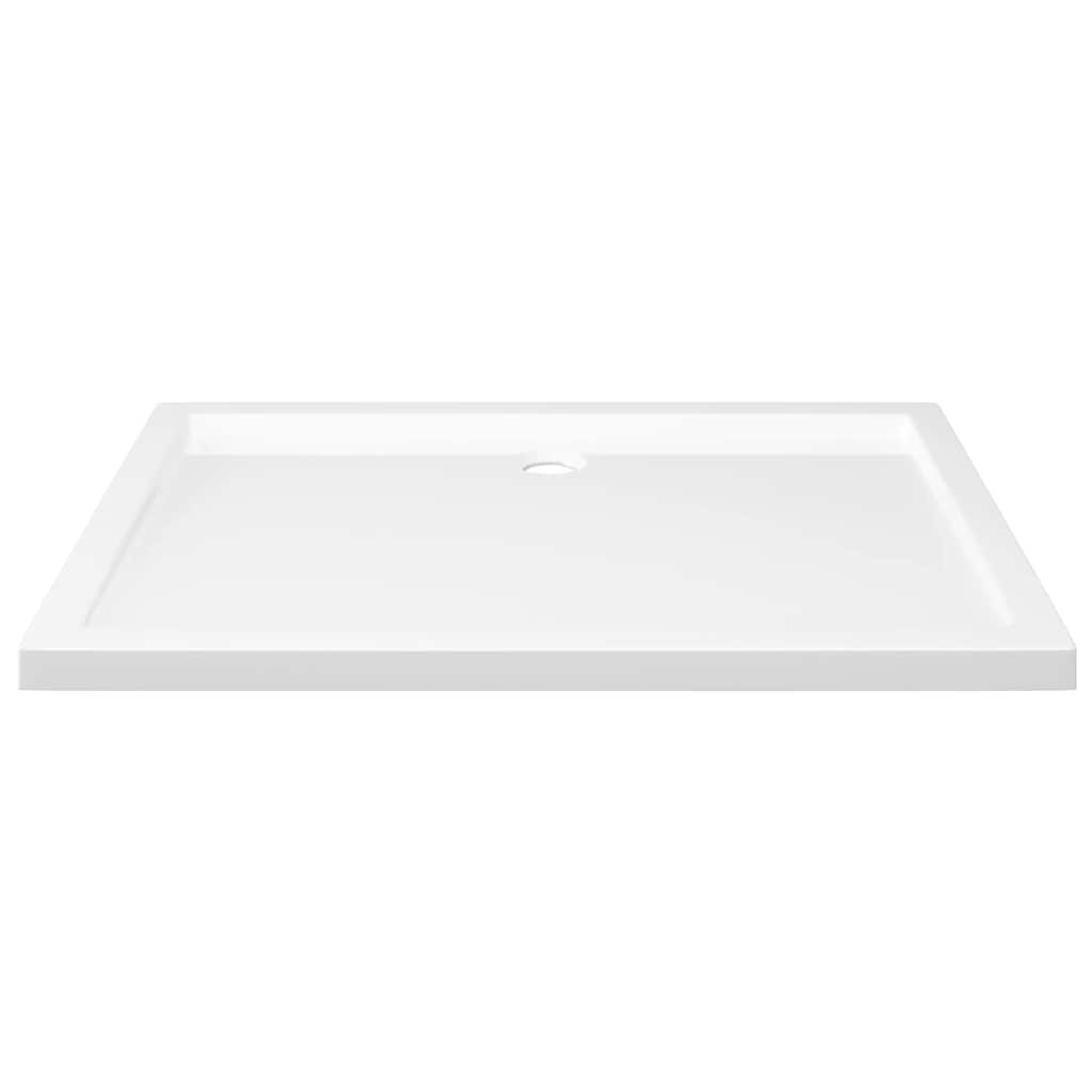 brusekar 70x100 cm ABS rektangulært hvid