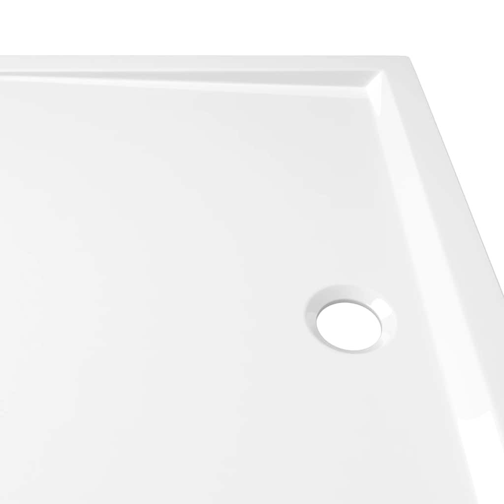 brusekar 70x100 cm ABS rektangulært hvid