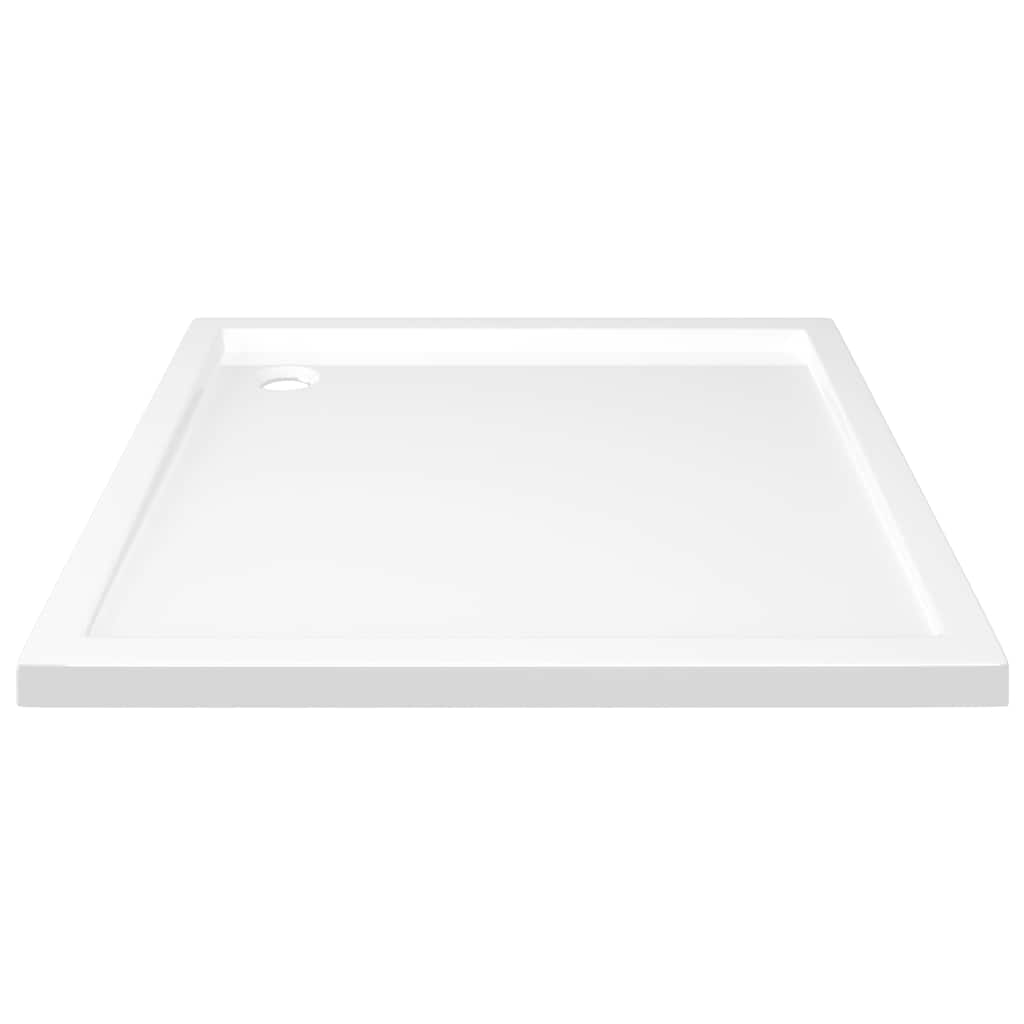 brusekar 80x80 cm ABS firkantet hvid