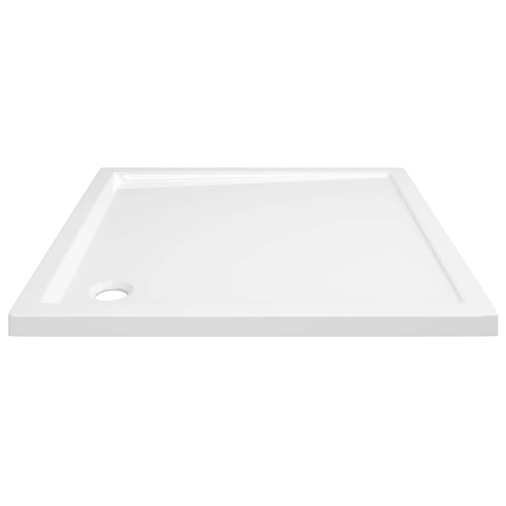 brusekar 80x80 cm ABS firkantet hvid