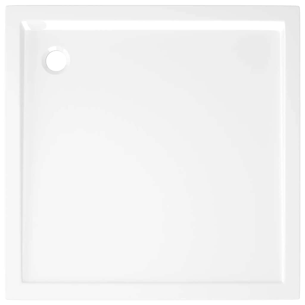 brusekar 80x80 cm ABS firkantet hvid