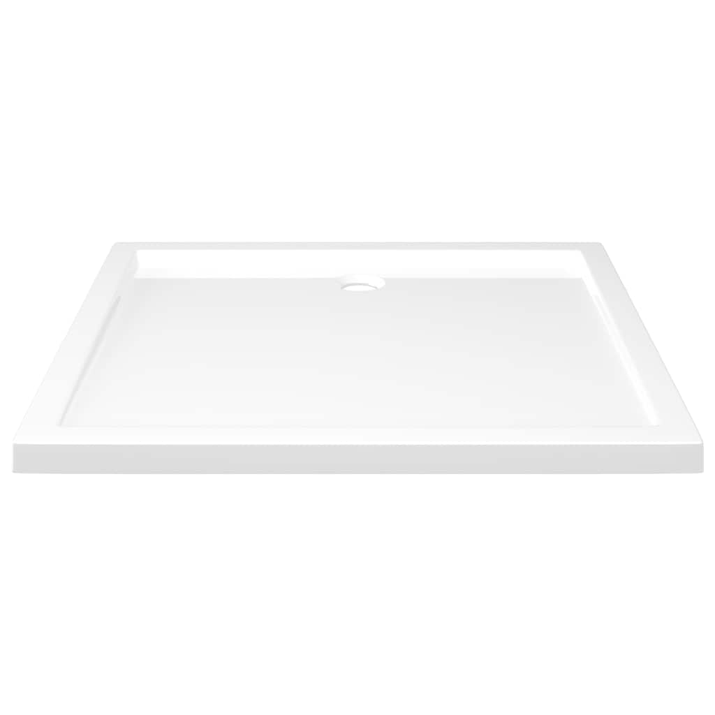 brusekar 80x90 cm ABS rektangulært hvid