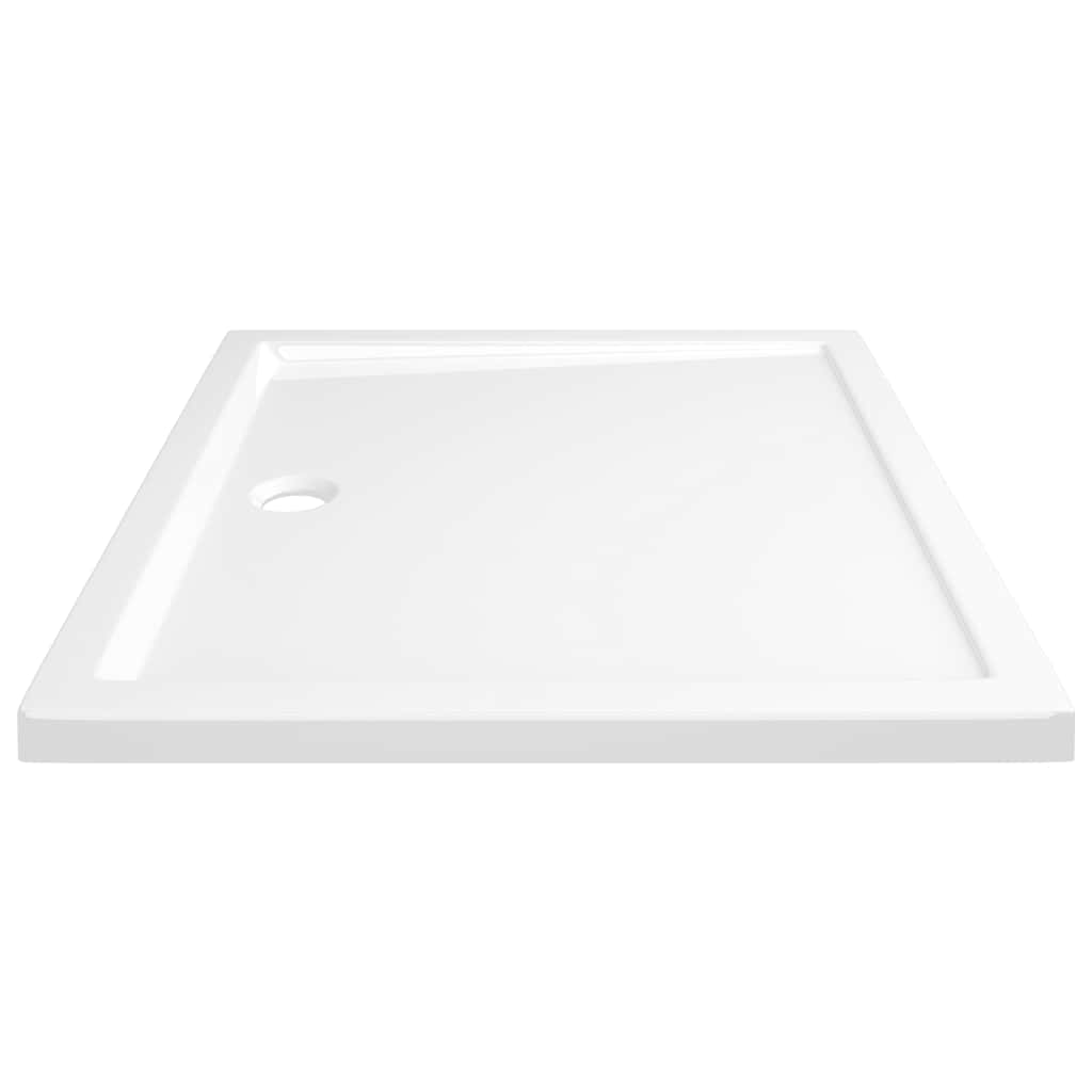 brusekar 80x90 cm ABS rektangulært hvid