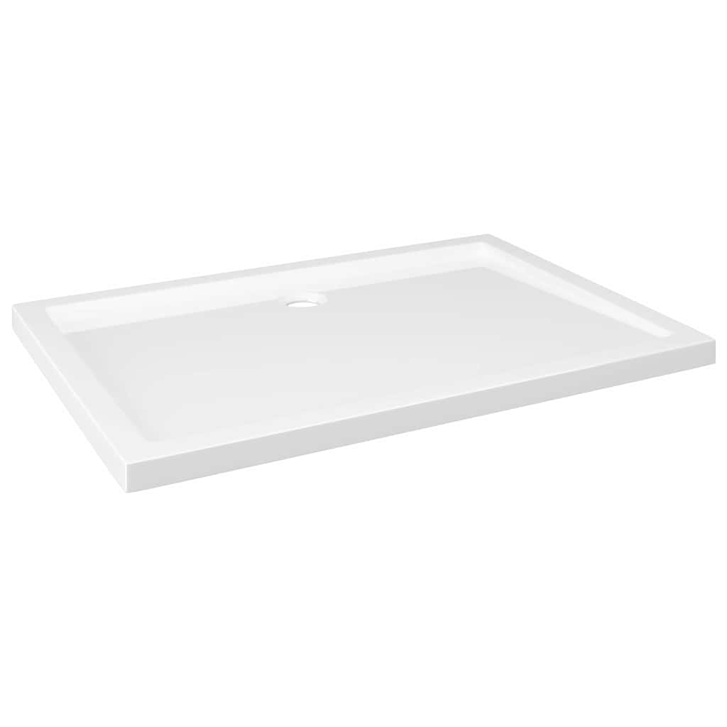 brusekar 80x110 cm ABS rektangulært hvid