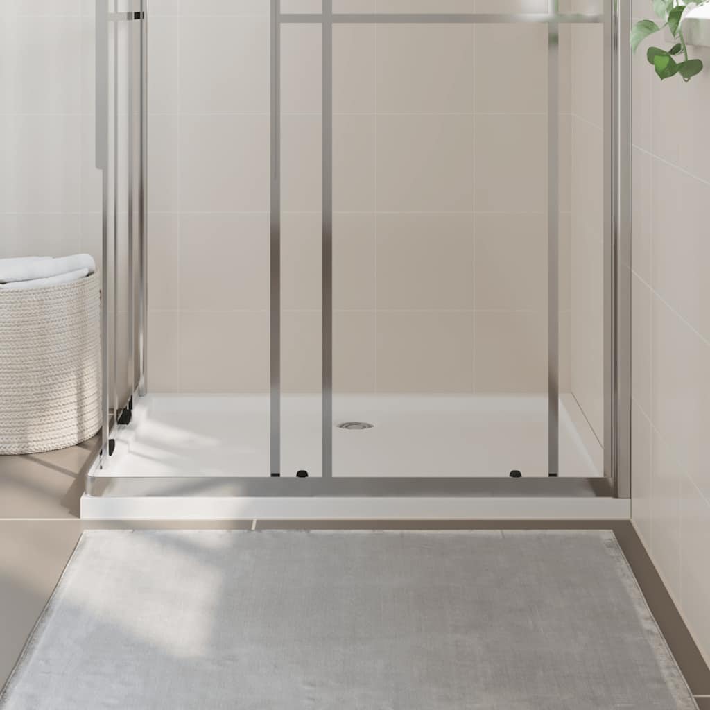 brusekar 80x110 cm ABS rektangulært hvid