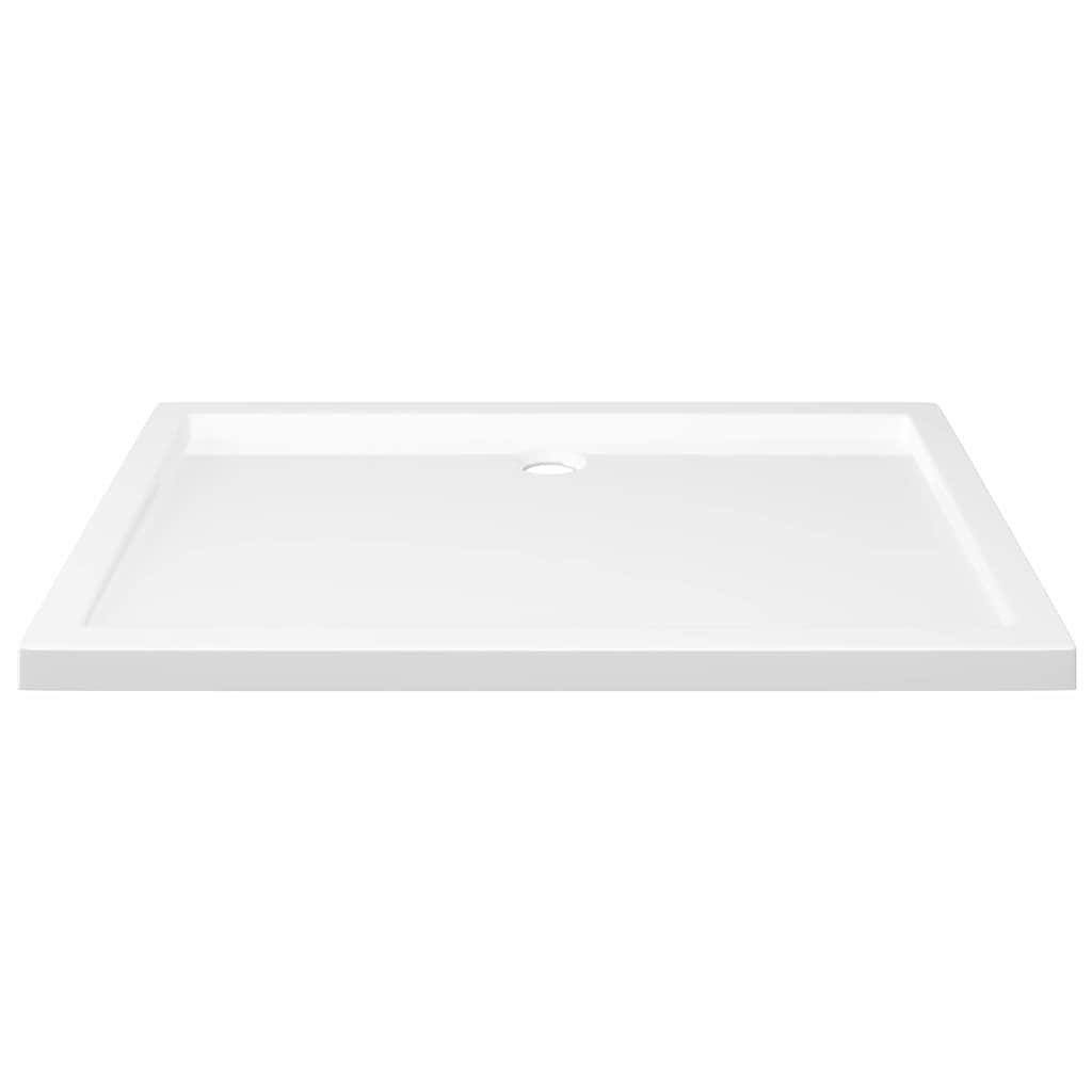 brusekar 80x110 cm ABS rektangulært hvid