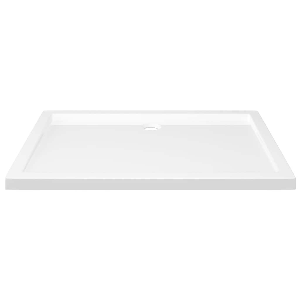 brusekar 80x110 cm ABS rektangulært hvid