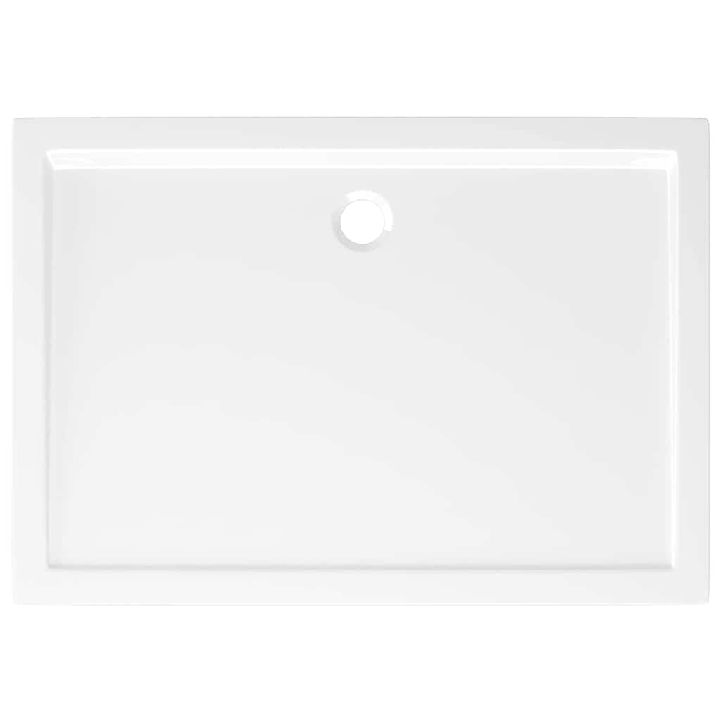 brusekar 80x110 cm ABS rektangulært hvid