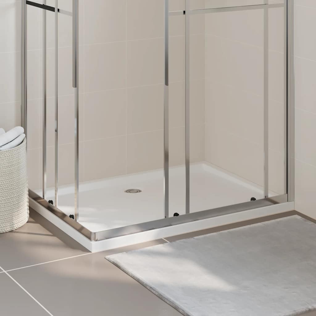brusekar 80x110 cm ABS rektangulært hvid