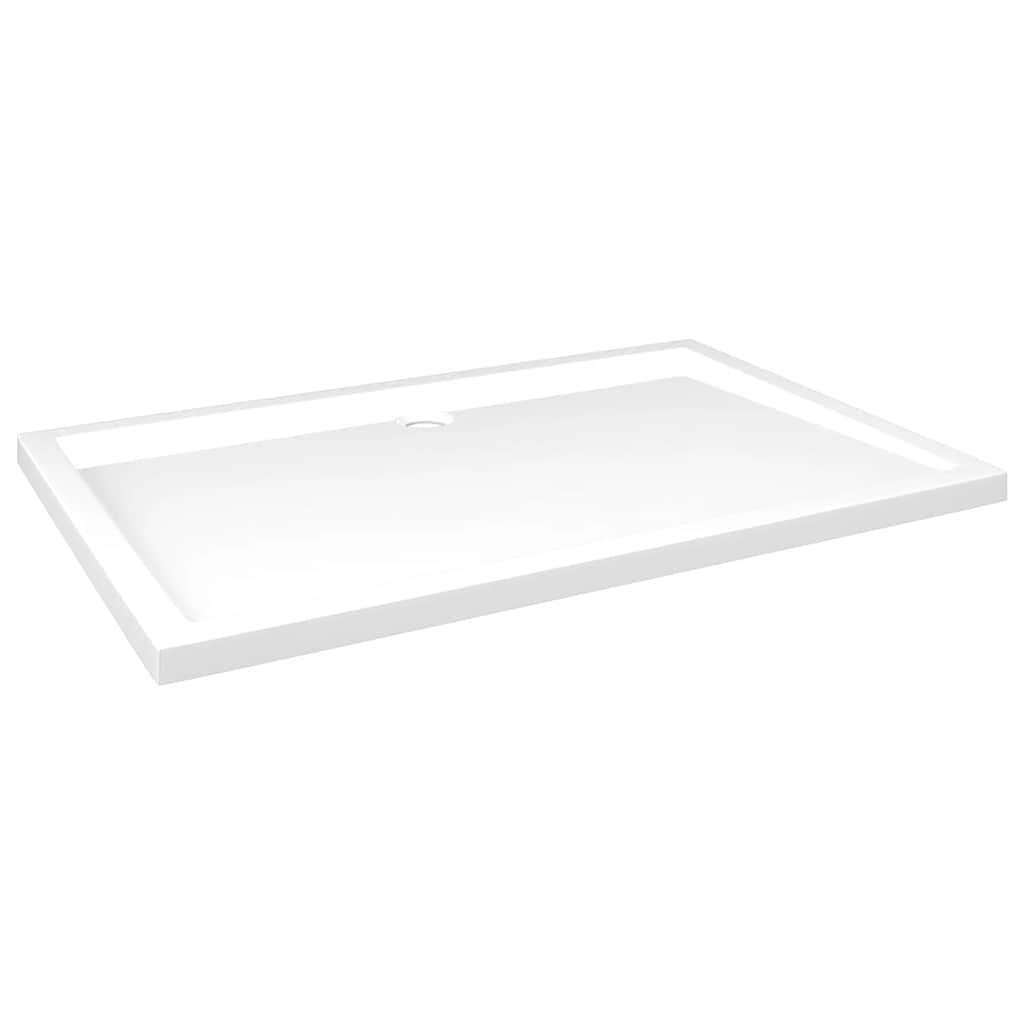 brusekar 80x120 cm ABS rektangulært hvid