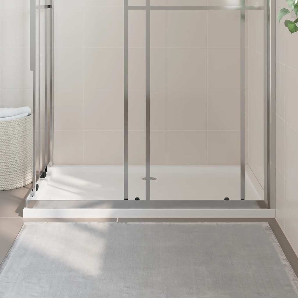brusekar 80x120 cm ABS rektangulært hvid